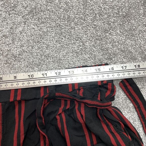 Torrid Paperbag Sweatpants Womens Plus Size 0 Red Black Striped Harem Soft 32x28 - Picture 9 of 10